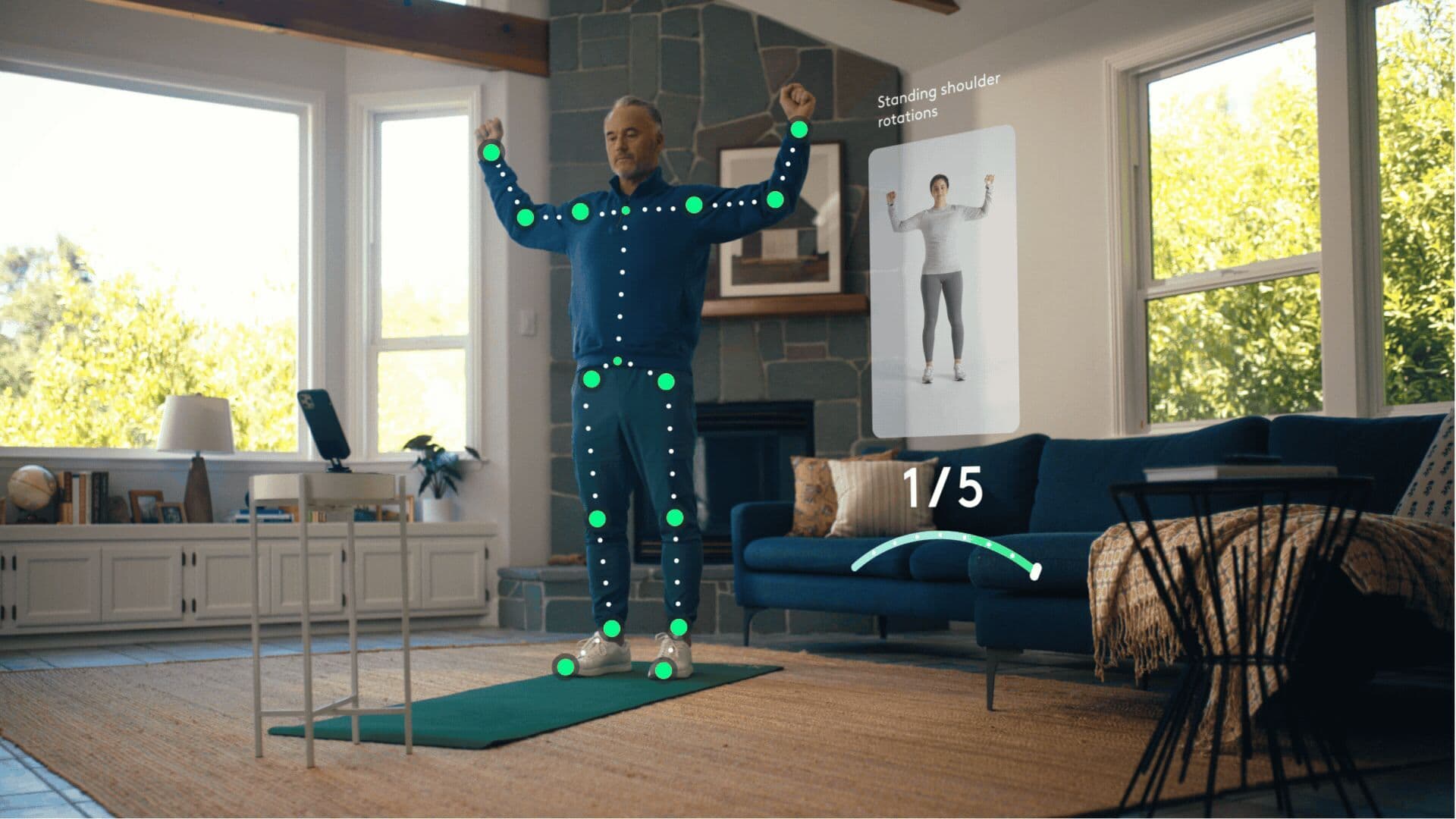 Accurate movement tracking even when close to the device.
